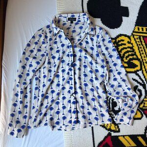 Topshop Palm Tree Button Down Shirt